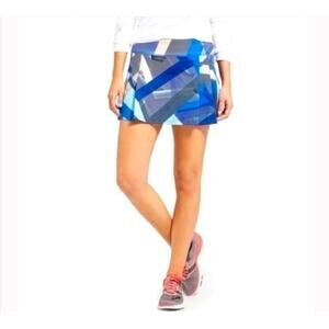 Athleta Womens Electric Geo Sport Skort Skirt Size L Tennis Golf Pickleball